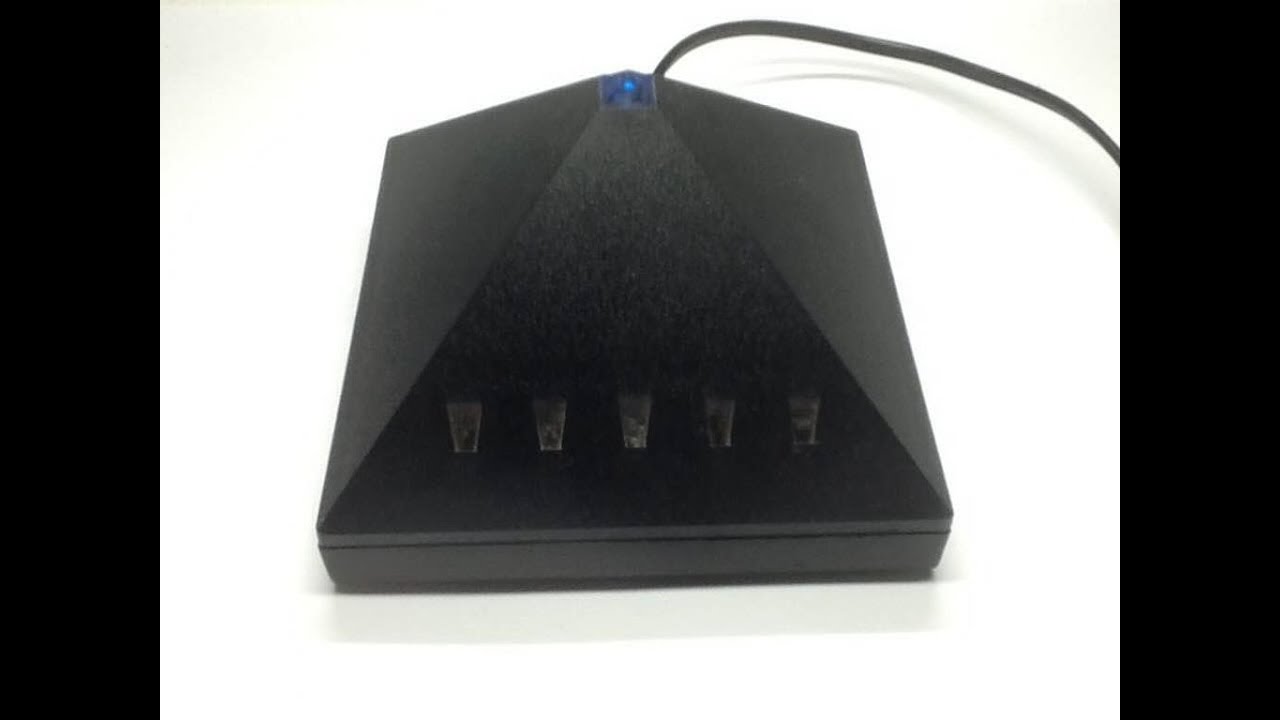 Inside a Dezac pyramid ioniser.