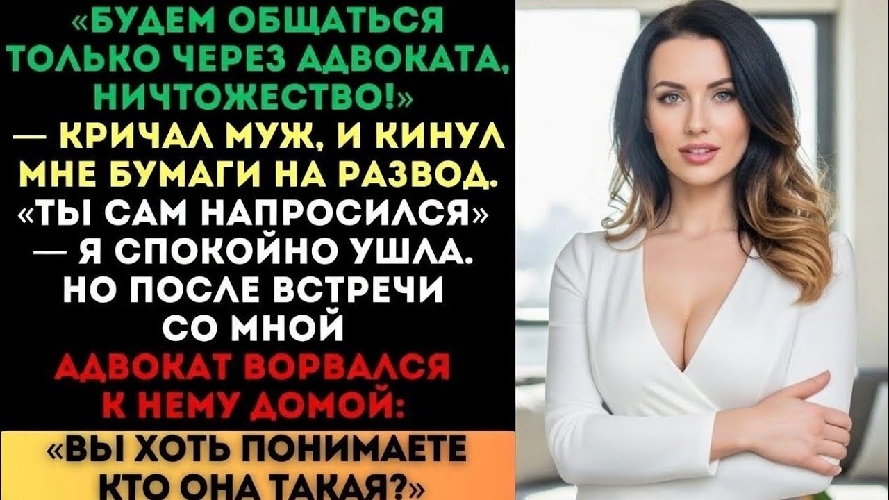 «Будем общаться через адвоката!» — кричал муж. Но после встречи со мной адвокат ворвался к нему…