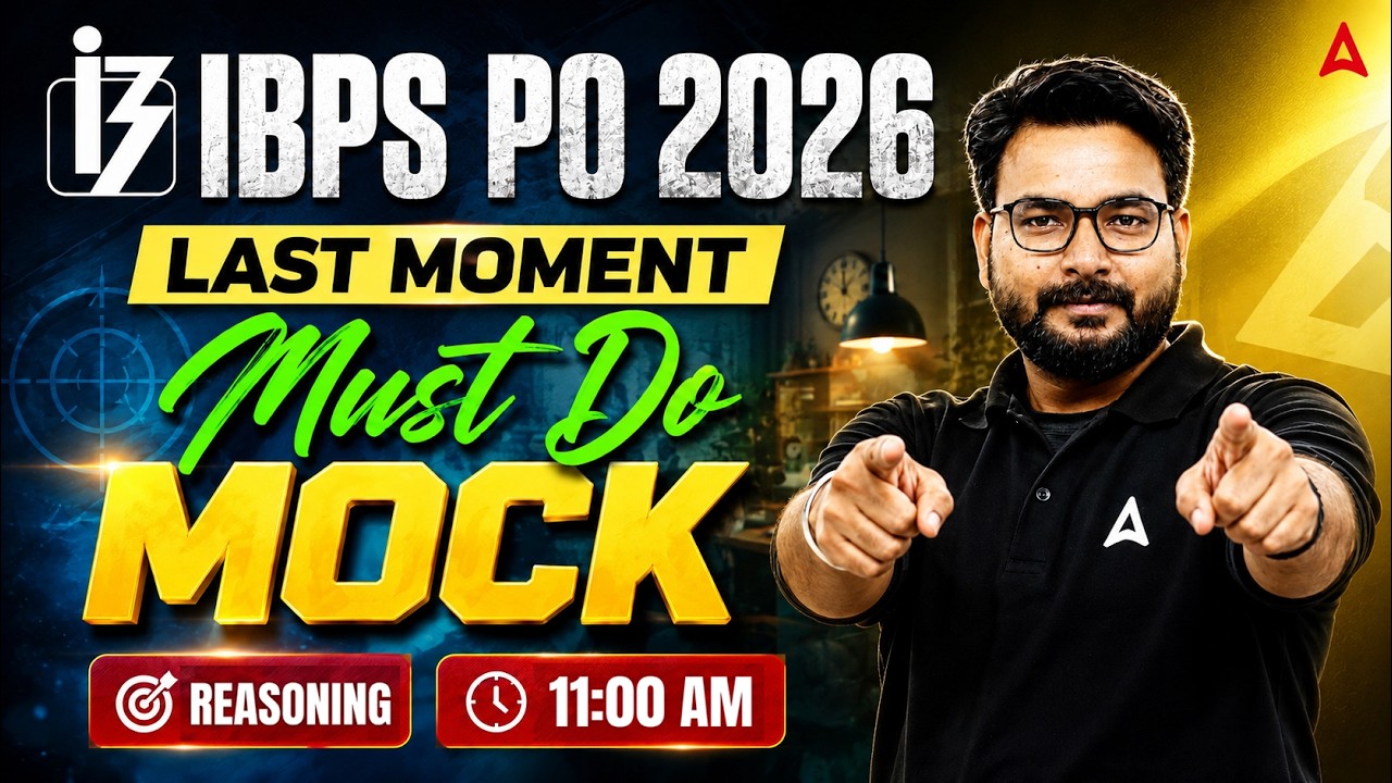 IBPS PO 2026 Last Moment Must Do Mock | Reasoning Full Mock Test | Saurav Sir