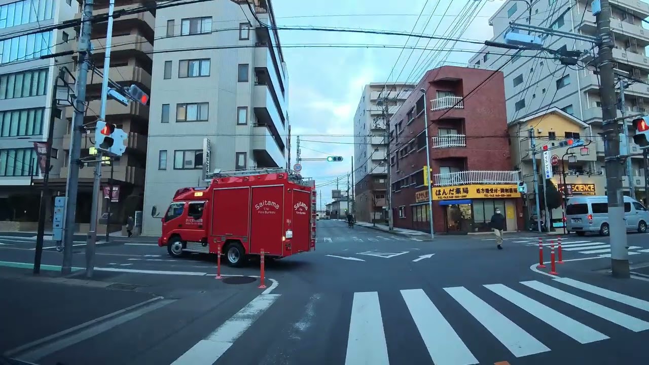 【夕方ドライブ】浦和駅〜埼玉県庁〜さいたま市役所〜さいたま新都心｜埼玉の街並み車載動画