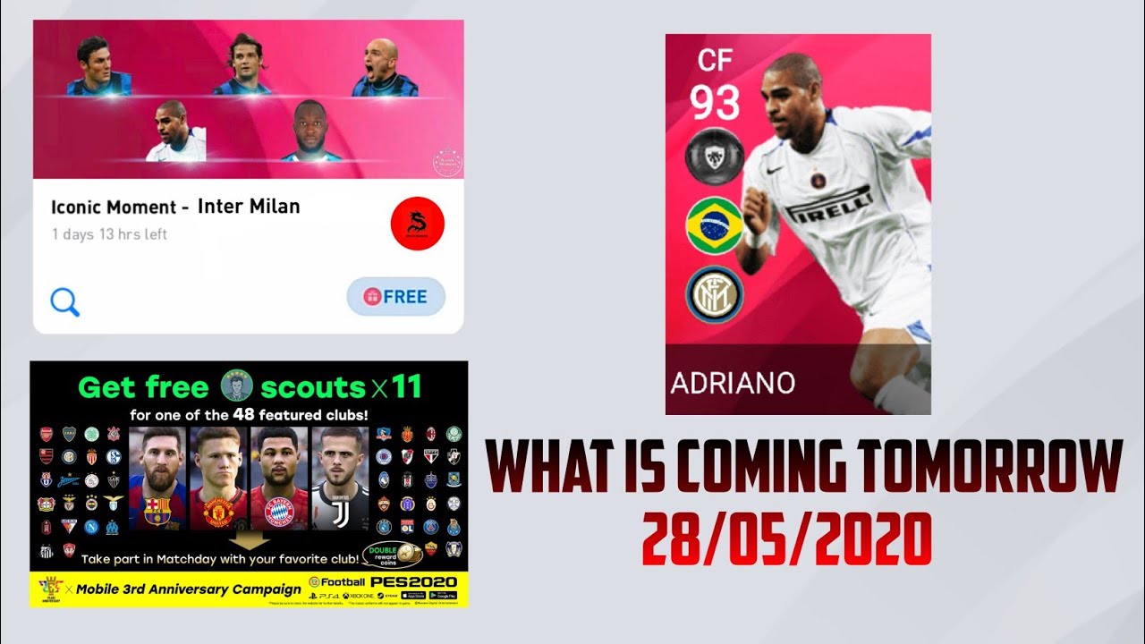 WHAT IS COMING TOMORROW (28/05/2020) - NEXT ICONIC MOMENT - PES 2020 MOBILE & PC - PES IS SAVAGE
