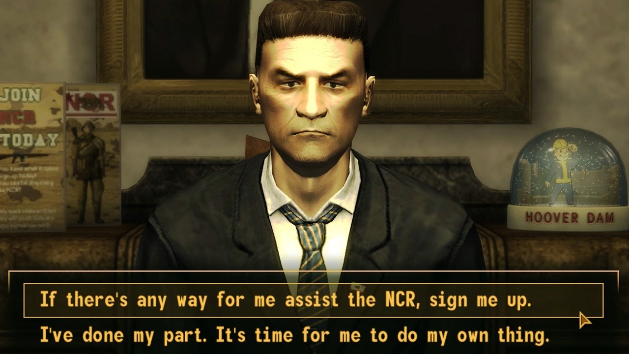Диалоги президента Кимбалла после игры в Fallout New Vegas