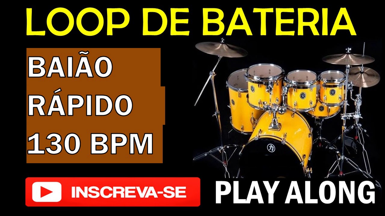 LOOP DE FORR&Oacute; / PLAY ALONG DE FORR&Oacute; BAI&Atilde;O 130 BPM / DRUM TRACK LOOP DE BAI&Atilde;O NA BATERIA /ESTUDO !
