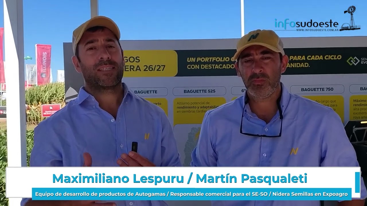 Equipo de desarrollo productos Autogamas - Resp. comercial para SE-SO - Nidera Semillas en Expoagro