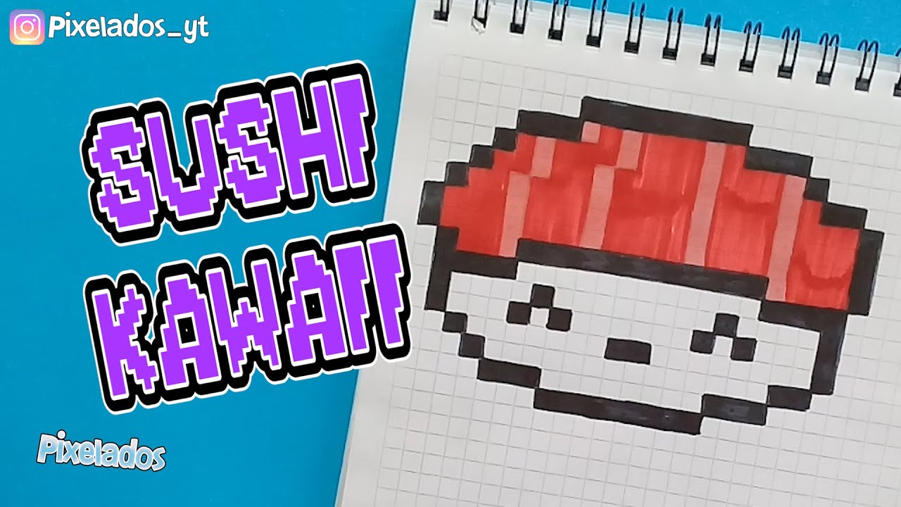 COMO DIBUJAR SUSHI KAWAII PIXEL ART - PIXELADOS