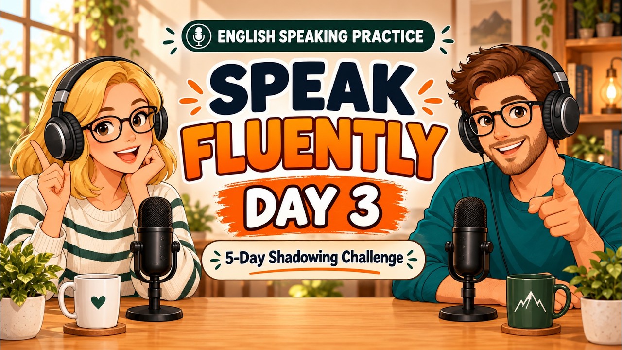 DAY 3 of 5-Day English Speaking Challenge | Shadowing English Speaking Practice