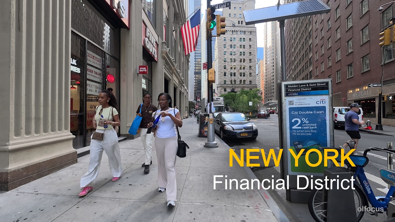 New York / Walking tour Financial District / NYC 4К