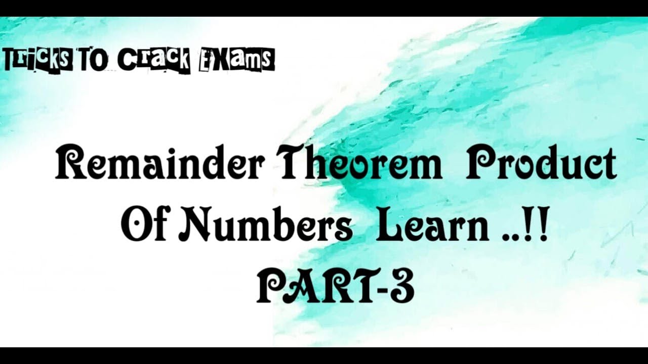 #TricksToCrackExams Solve Remainder Using Remainder Theorem|trick|Part-3
