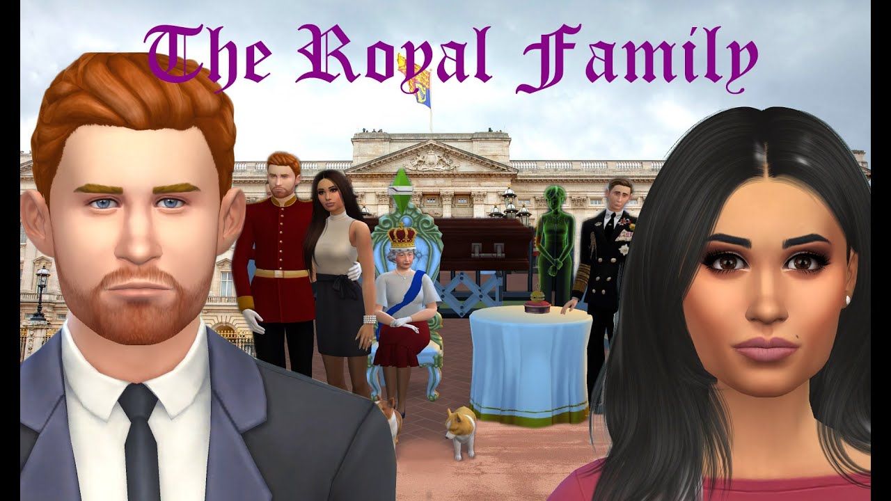 The Royal Family Windsor. DRAMA Reptilians AND Bonus Footage- Harry and Meghan's NEW HOUSE!  Sims 4