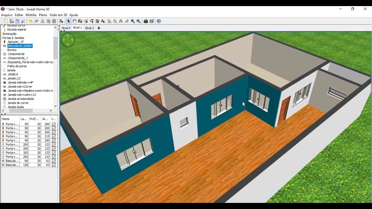 CASA EM L COM SWEET HOME 3D