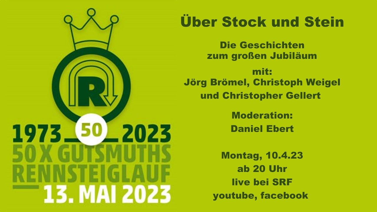 Montag 10.4.23 Über Stock und Stein - die Geschichten zu 50 Jahre Rennsteiglauf
