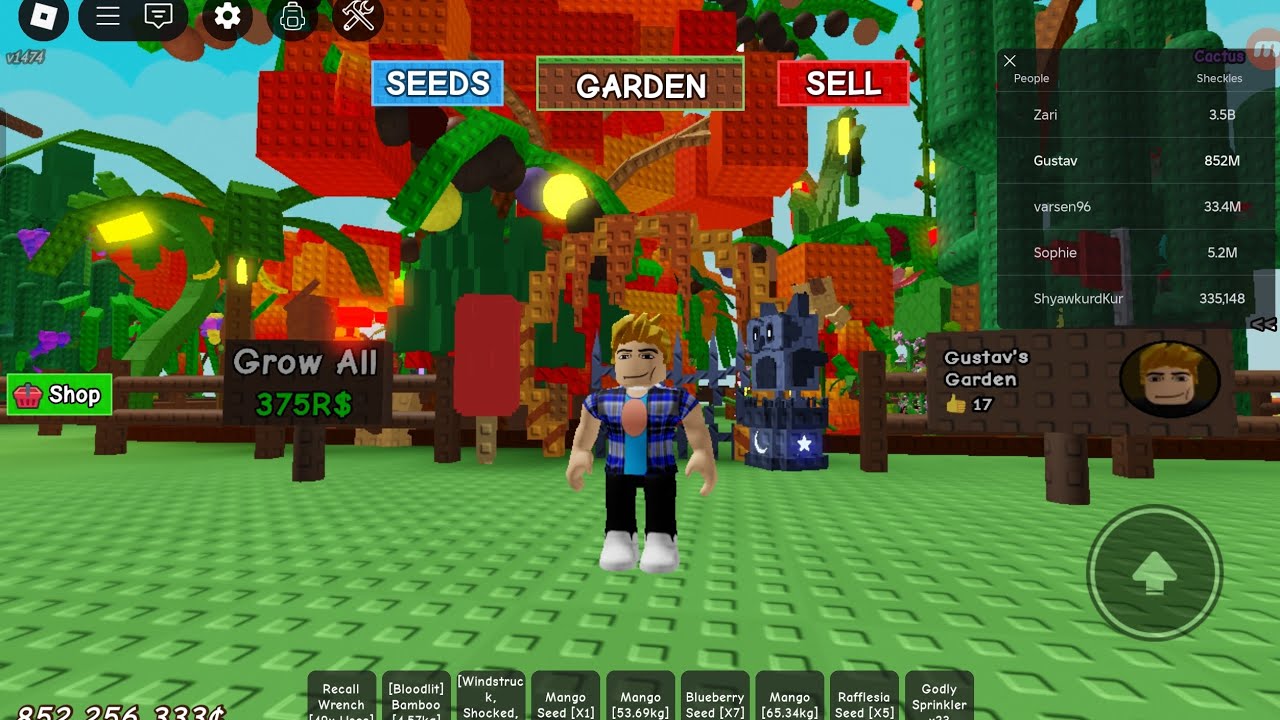 Playing grow a garden part 2