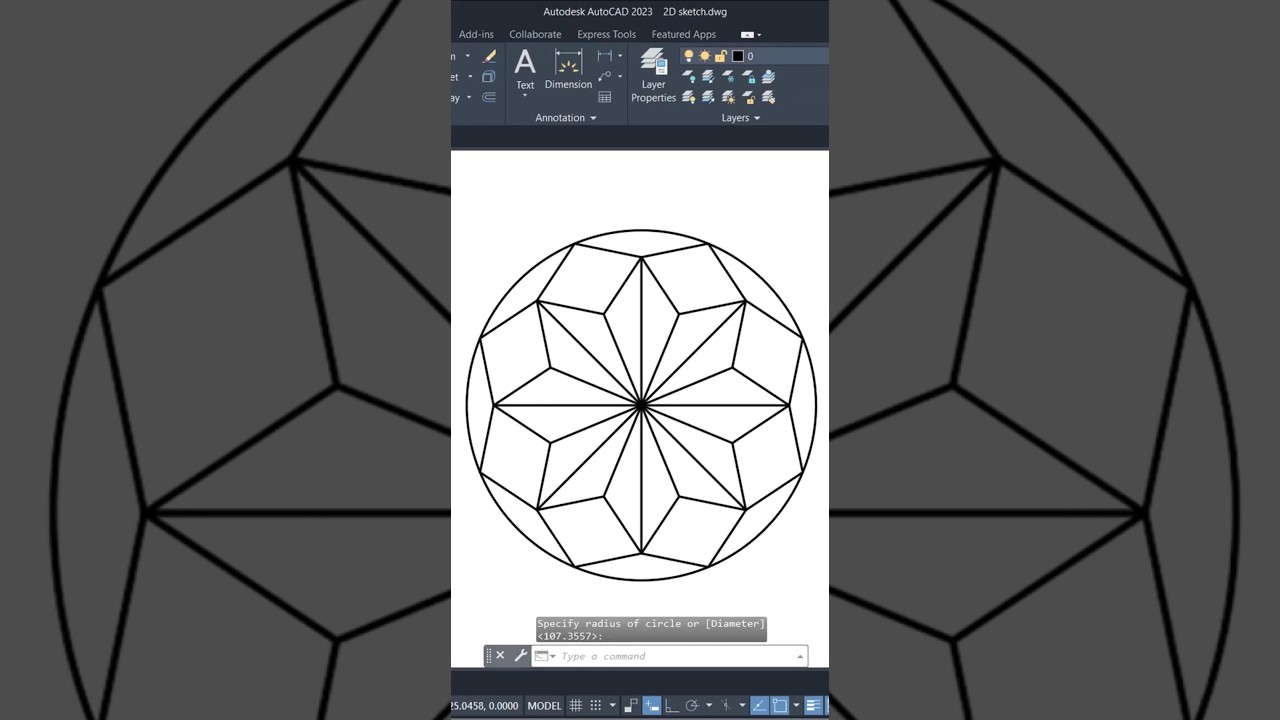 AutoCAD 2D Practice Drawing | AutoCAD 2D Drawing Practice #autocad2026 #drawing #sketch