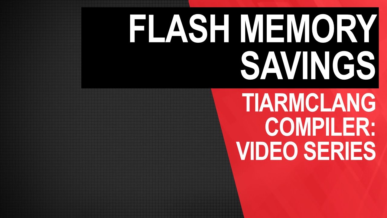 tiarmclang compiler: flash memory savings overview