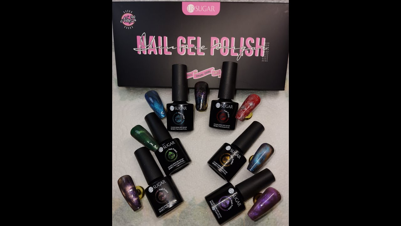 UR SUGAR Magnetic Gel Nail Polish 9D Cat Eye playaround & Review