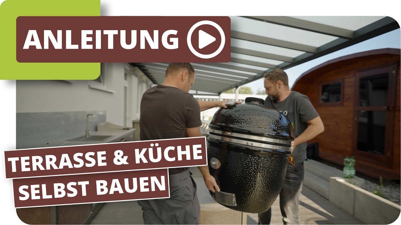 WPC Terrasse mit Outdoor-Küche selbst bauen