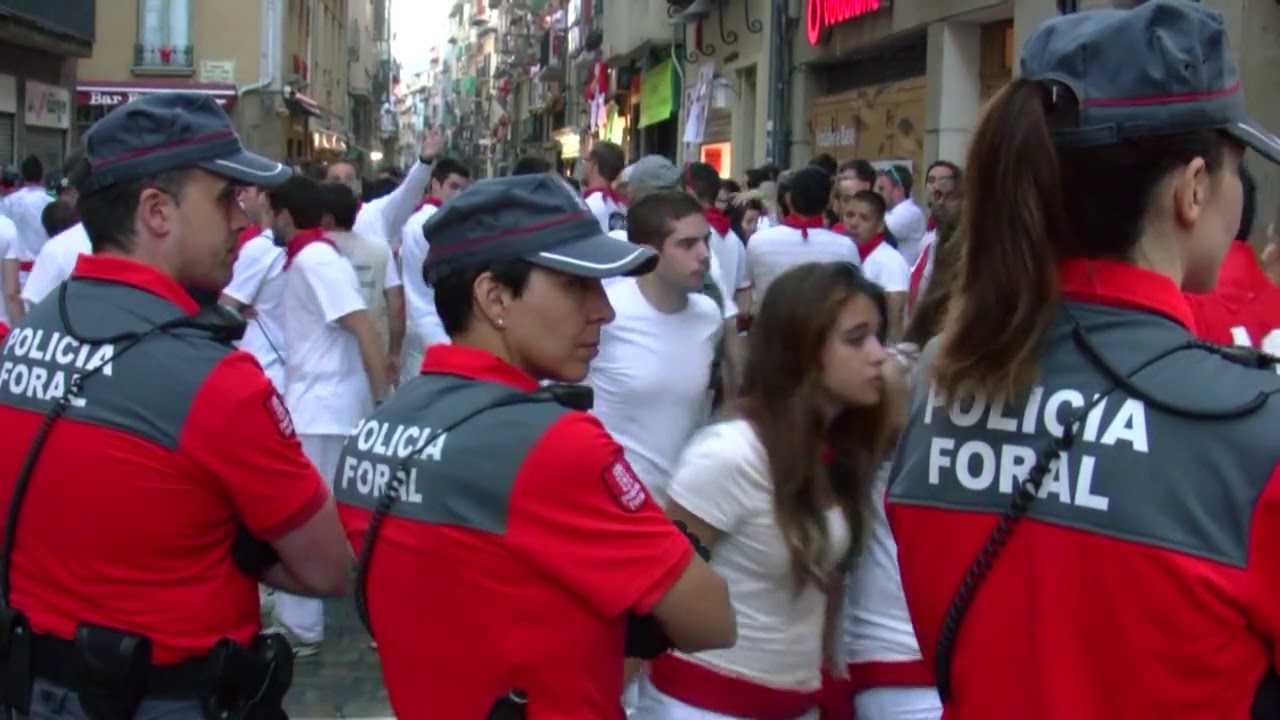Dispositivo de Policía Foral un encierro de Sanfermín