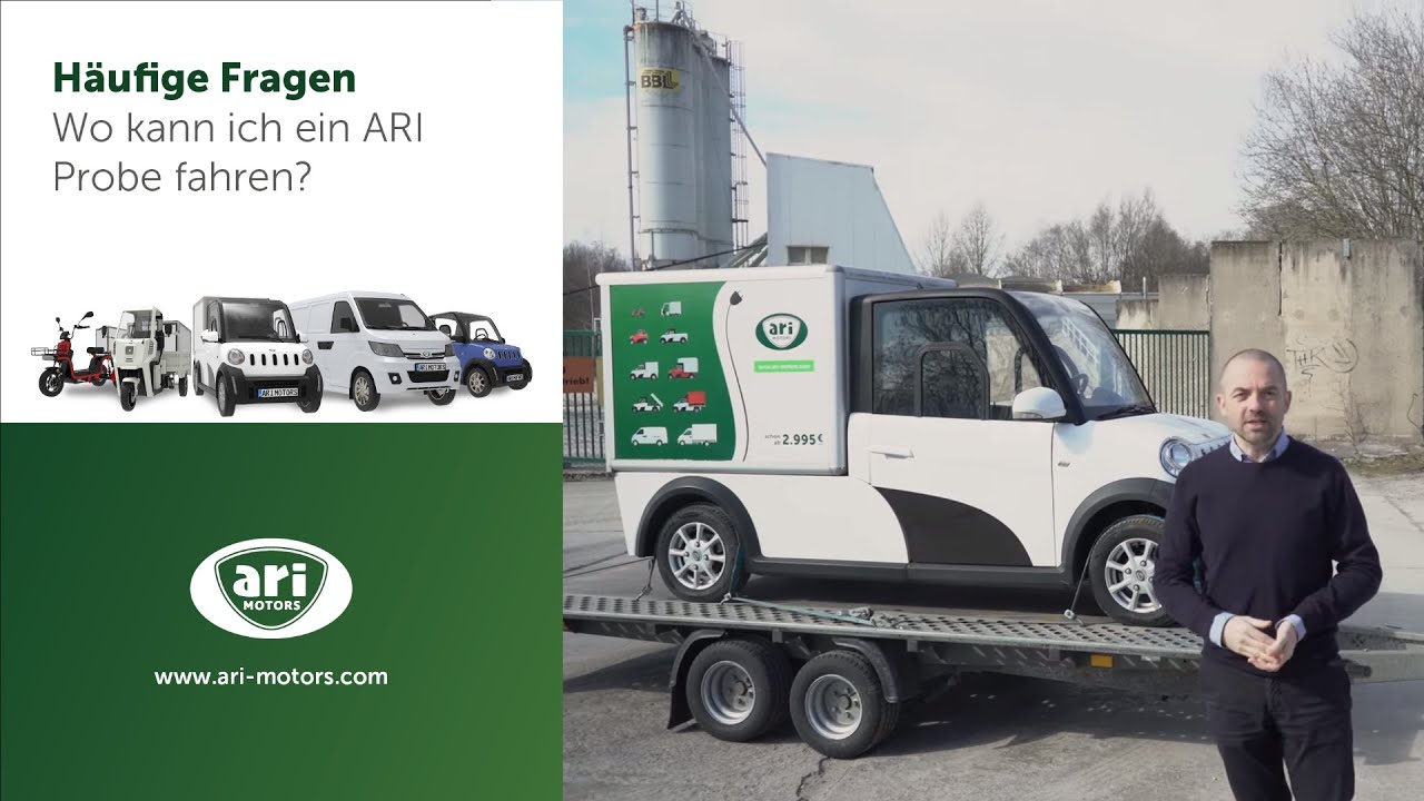 Wo kann ich ein ARI-Elektrofahrzeug Probe fahren? - H&auml;ufig gestellte Fragen bei ARI Motors
