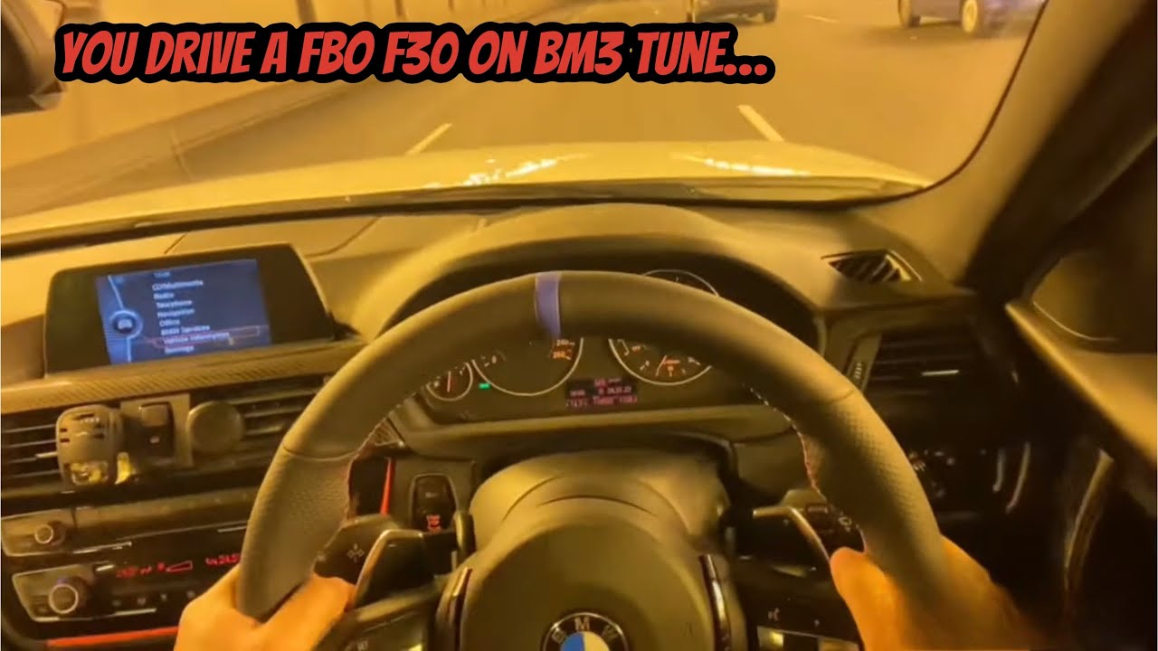 BMW F30 328i Stage 2 AGG BM3 POV night cruise sound & acceleration