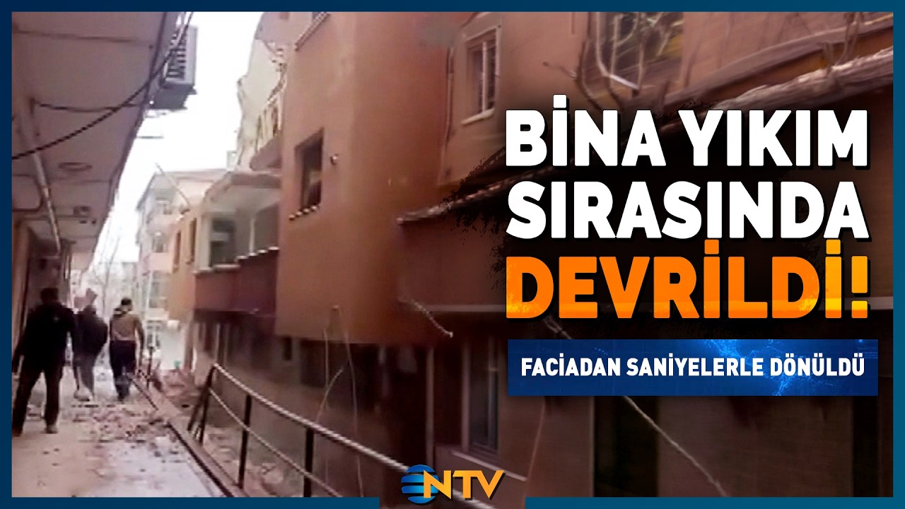Son Dakika: Yıkım Sırasında Dehşet Anları! Bina Yan Taraftaki Apartmanın Üzerine Devrildi | NTV
