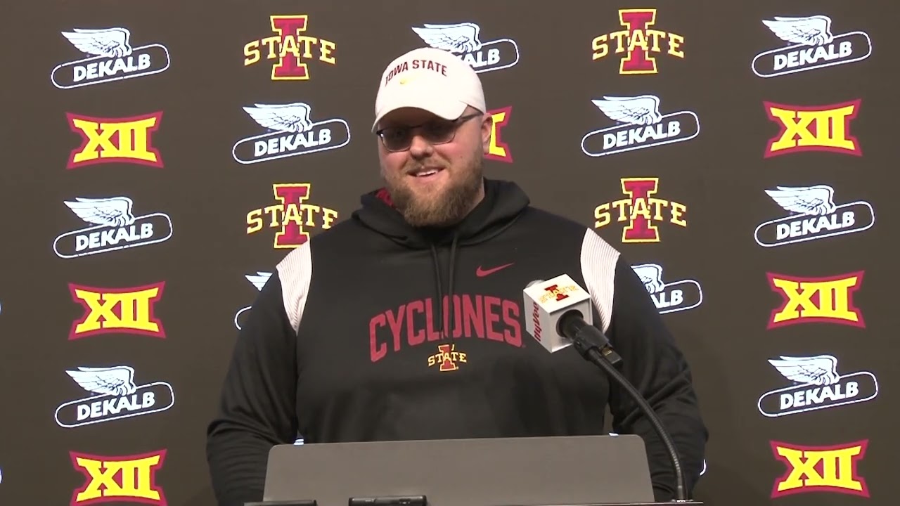 New Iowa State OL coach Ryan Clanton meets the media