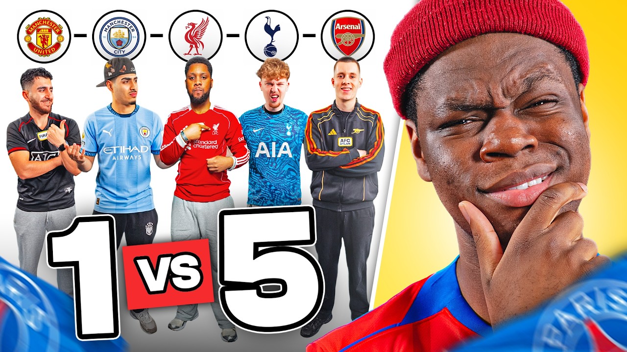 1 PSG FAN vs 5 PREMIER LEAGUE FANS