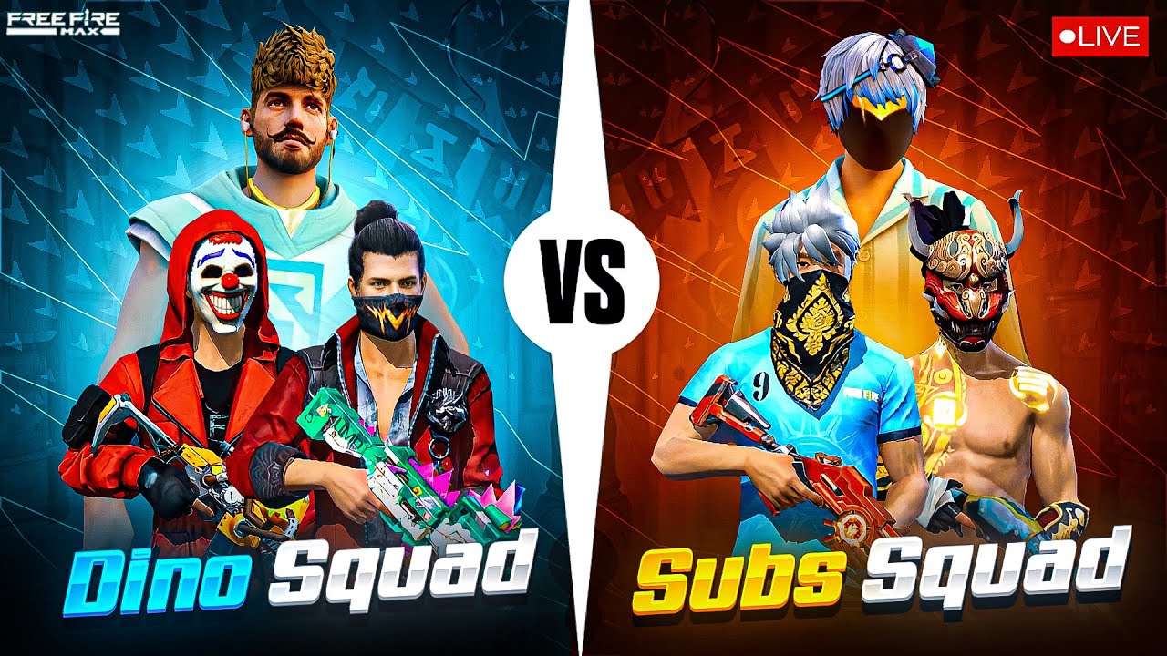 నా స్క్వాడ్‌ను ఓడించగలవా? 😱🔥 Dino Squad vs Subs Squad 💥| Free Fire Telugu Live