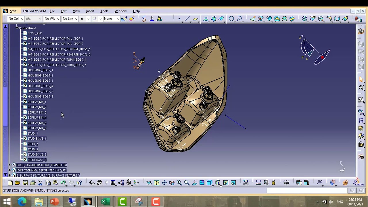 Catia v5 axis to axis transformation & publication