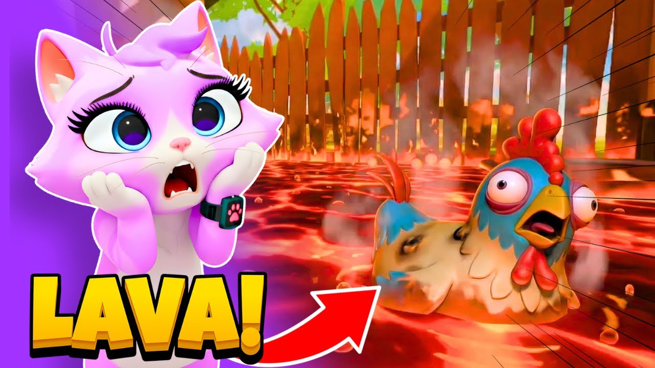 Пол на мельнице — это лава... в игре I AM CAT VR!
