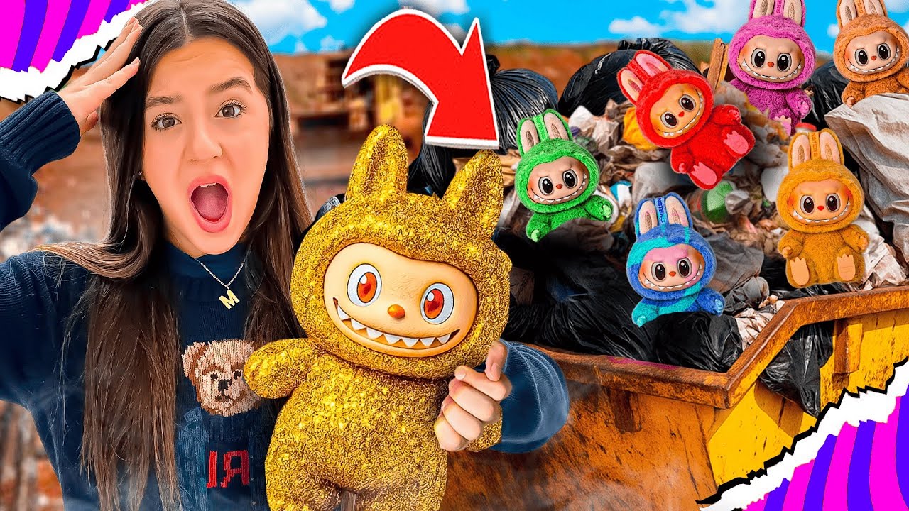 ACHEI UM LABUBU RARO NO LIXO !