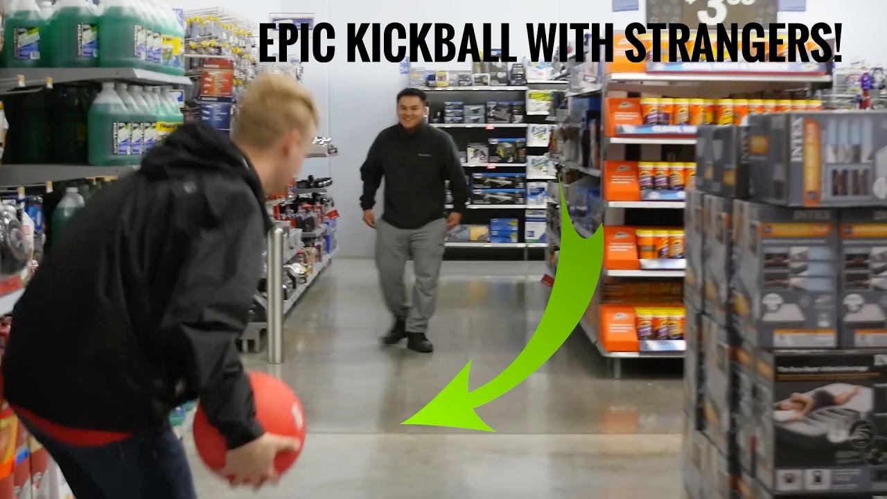 Epic Kickball With Strangers! *BUSTED BY EMPLOYEE*