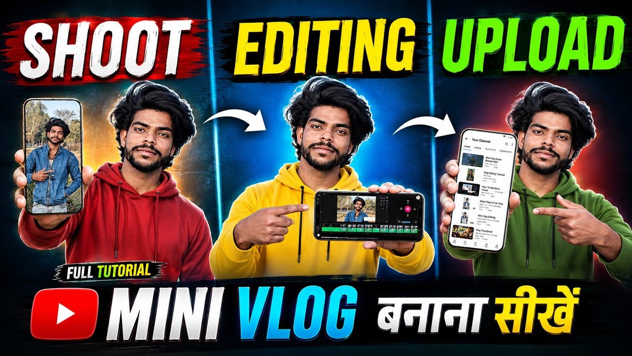 How To Make Mini Vlog | Mini Vlogs Kaise Banate Hain |  Vlogs Kaise Edit Karte Hain  Full Tutorial 