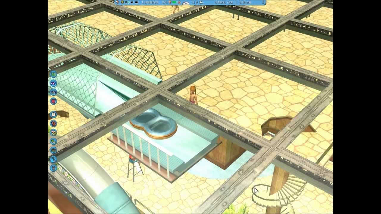 Roller Coaster Tycoon 3- 3 Levels Indoor Pool