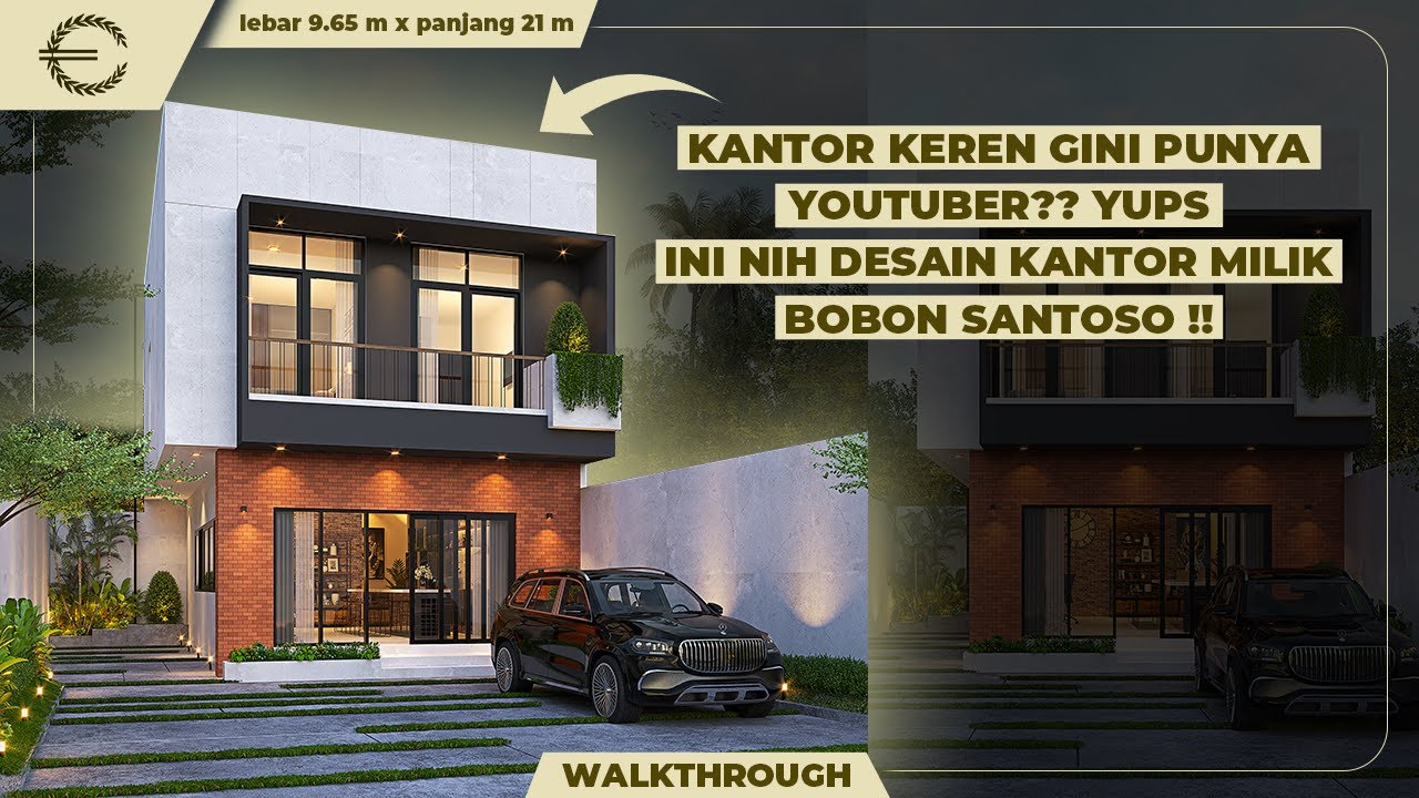 KANTOR KEREN GINI PUNYA YOUTUBER?? YUPS, INI NIH DESAIN KANTOR MILIK BOBON SANTOSO !!- JASA ARSITEK