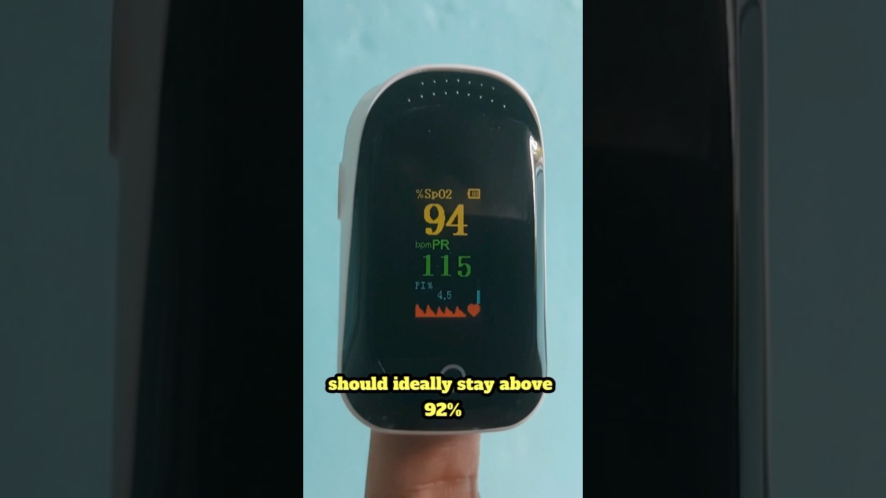 What should your oxygen levels be when exercising #oxygen #pulseoximeter