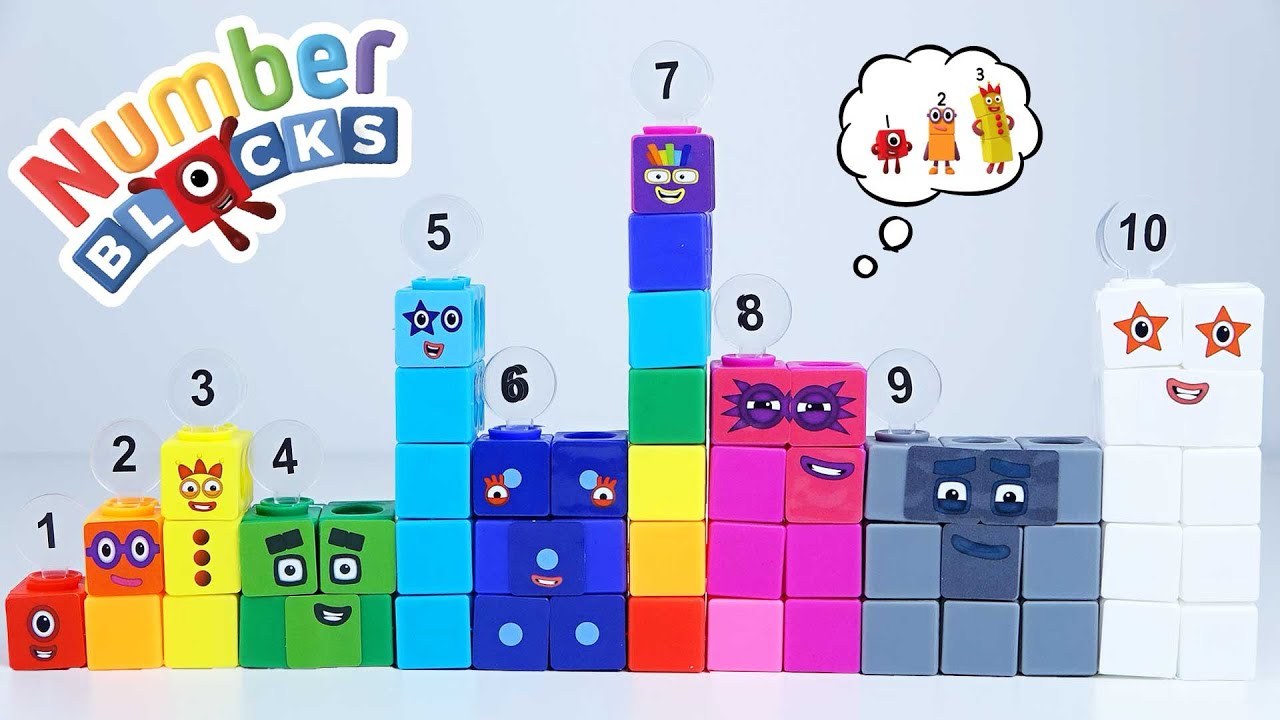 Numberblocks Math Link Cubes 1 to 10 Unboxing | Building Numberblock Learn Colors and Count