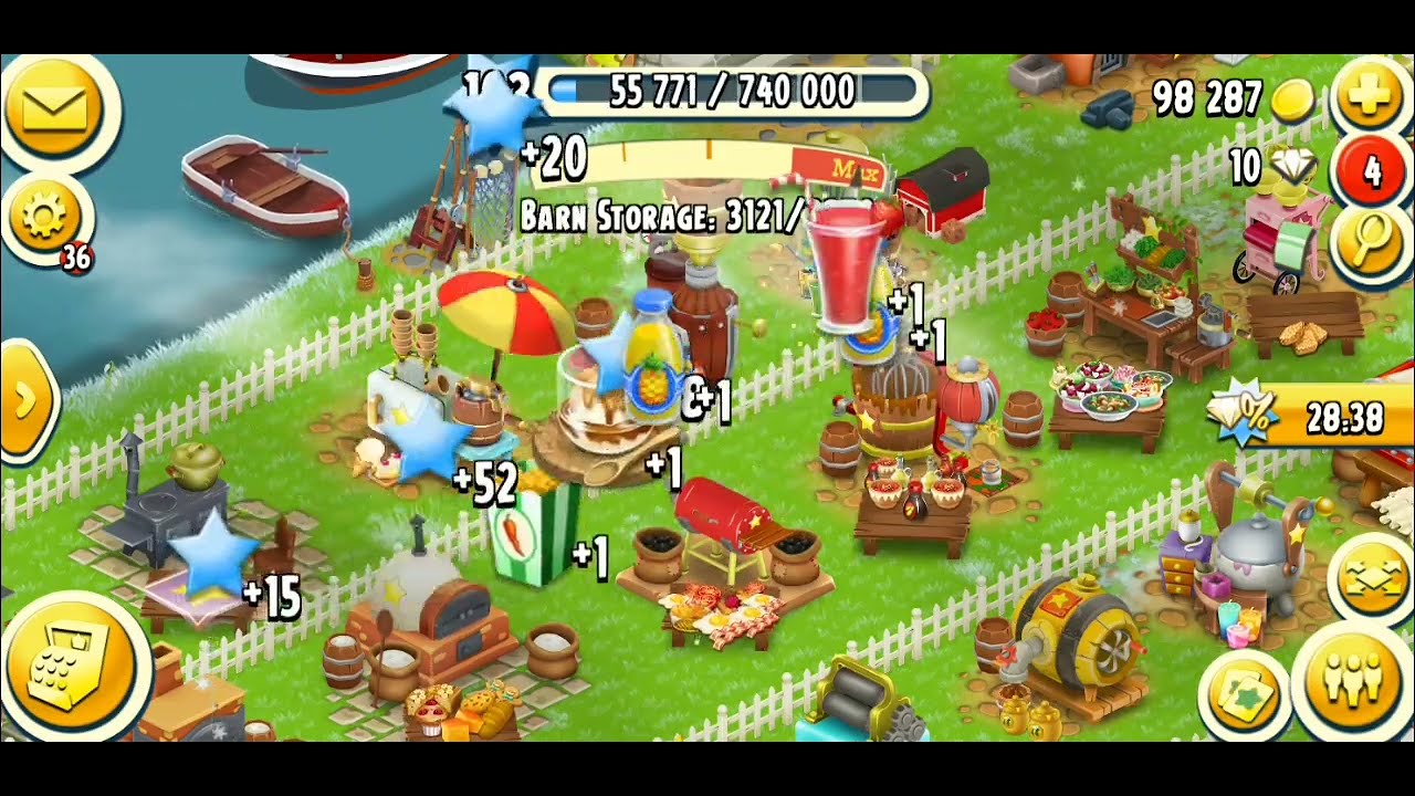 Hay Day Video ! Collecting Different types of products