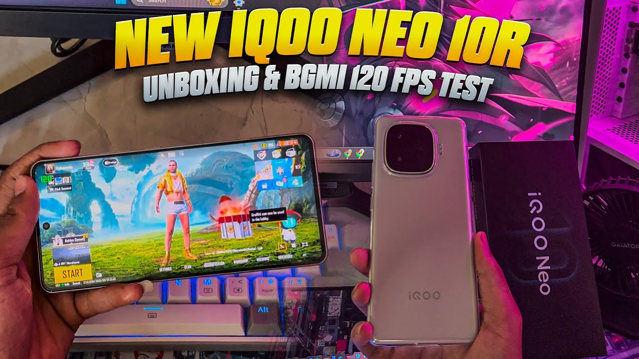 iQOO neo 10R🔥 unboxing & BGMI 120 FPS TEST #iqooneo10r #iqoo #viralvideo #iqoobgmi #video  #gaming