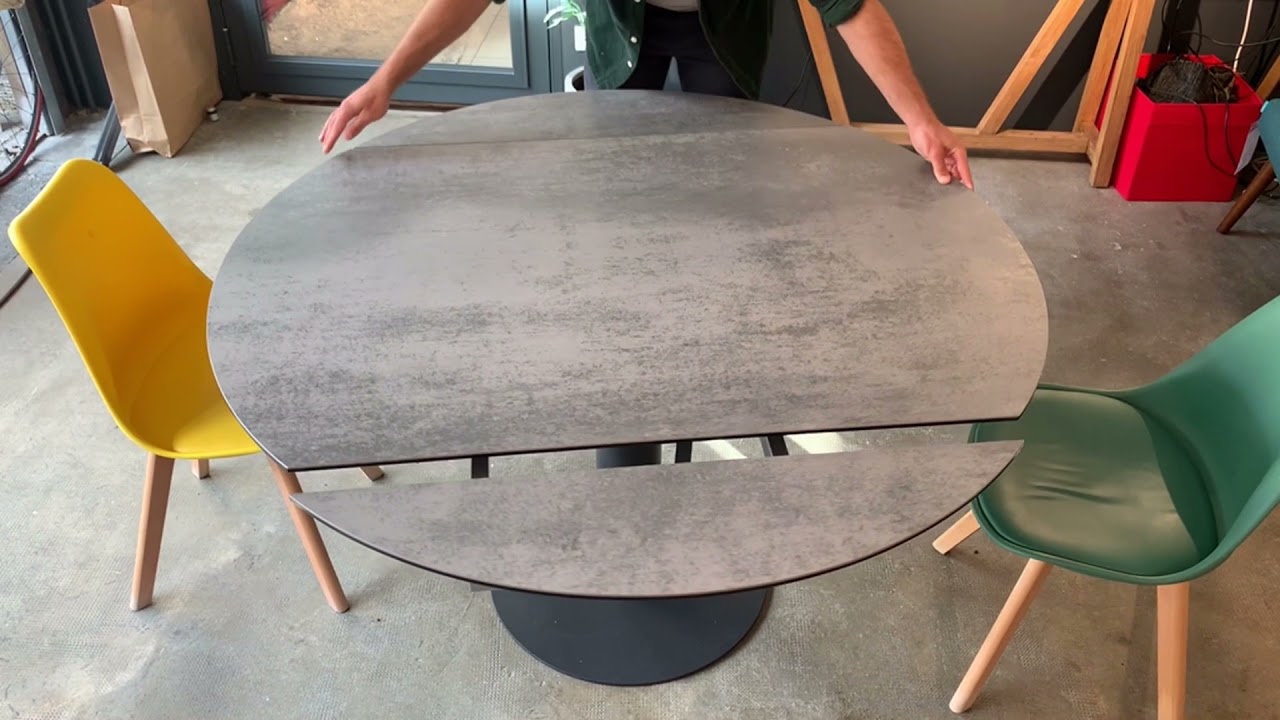 Table ronde en céramique extensible Onyx