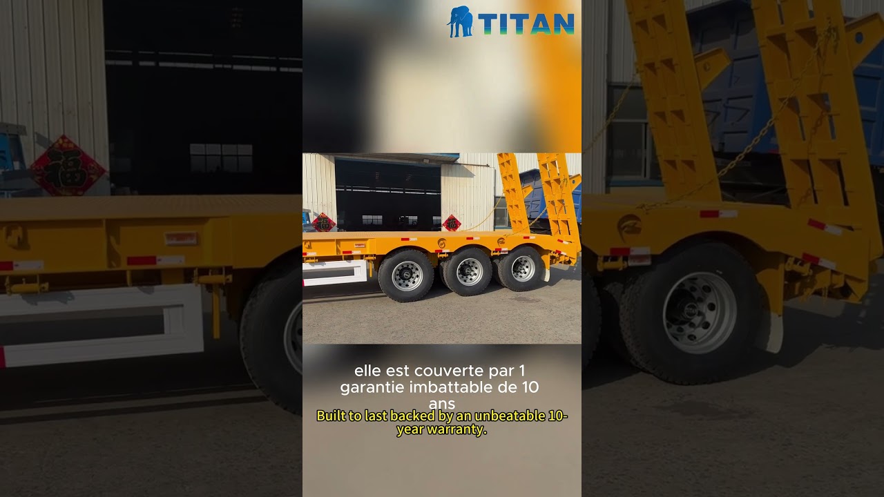 Transport lourd en Guinée : Remorque surbaissée 3 essieux | Test 100 t | Promo 15400 $  !