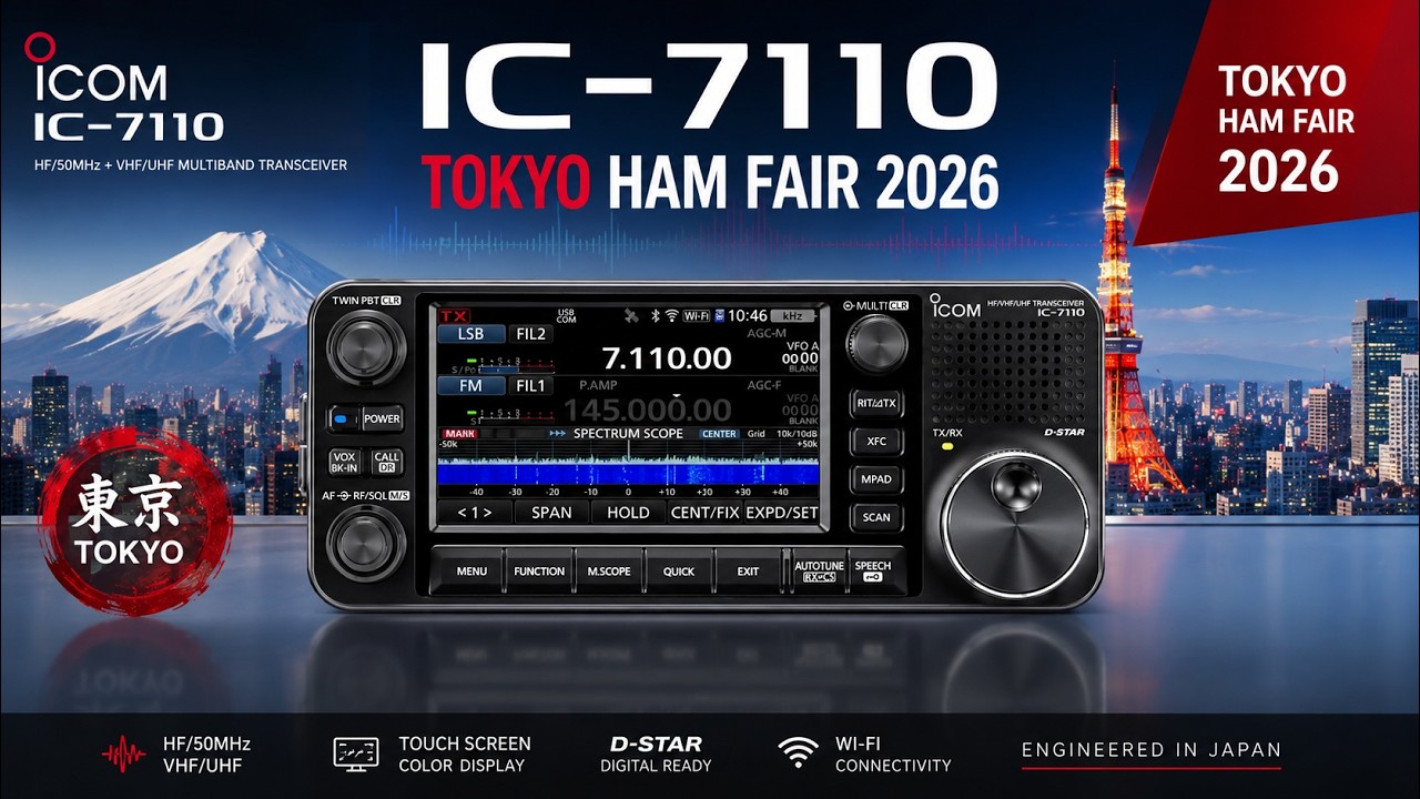 ICOM IC-7110 na Tokyo Ham Fair 2026 🔥 Powr&oacute;t legendy? HF / VHF / UHF