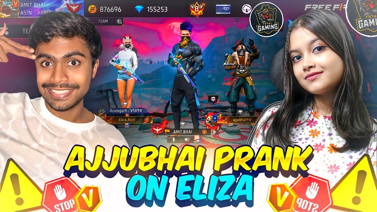Ajjubhai Prank On Eliza 🤣 Madara Bundle Giveaway Scam On Eliza Got Angry On Huzai - Garena Free Fire