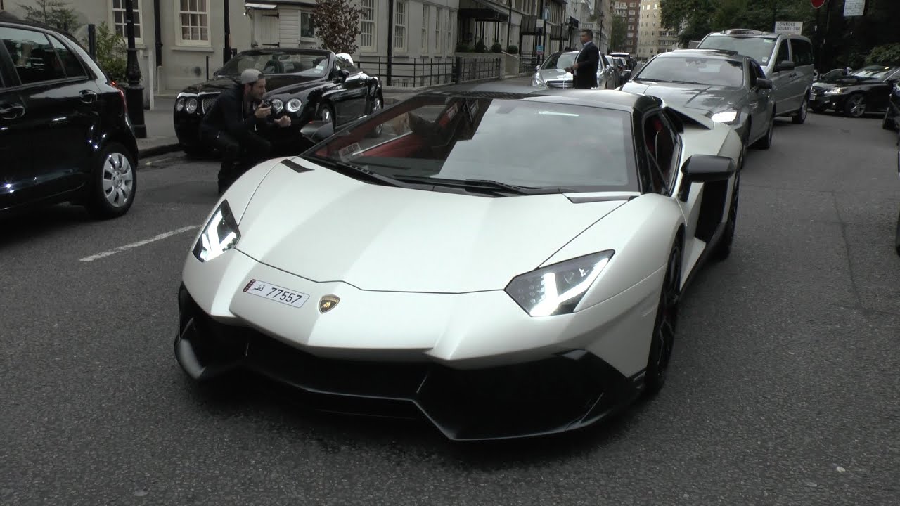 Arab Lamborghini LP720-4 50th Anniversary Aventador Roadster in London!!