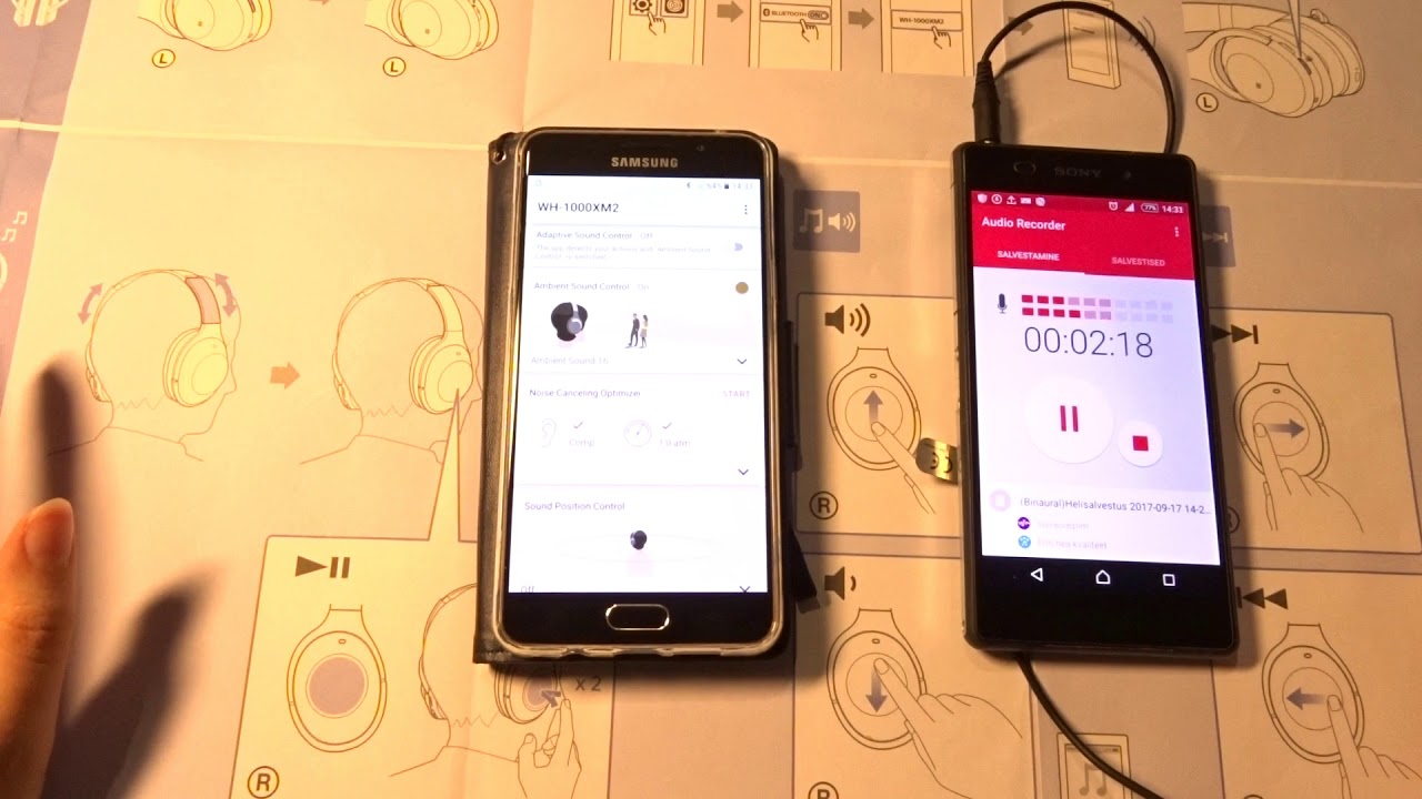 Sony WH-1000XM2: NC / sound features & app