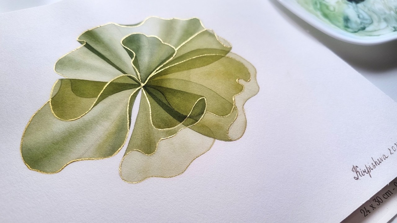 Watercolor WIZARD Reveals Shocking Secret to Painting Transparent Silk Bow!