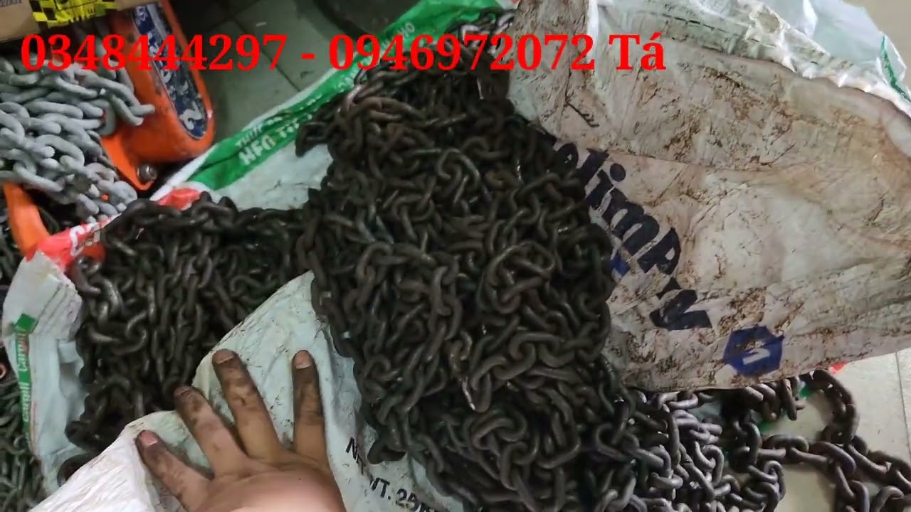 Dây xích nhật bãi tháo pa lăng nhật 6.3 li, 7 li lưỡi búa
