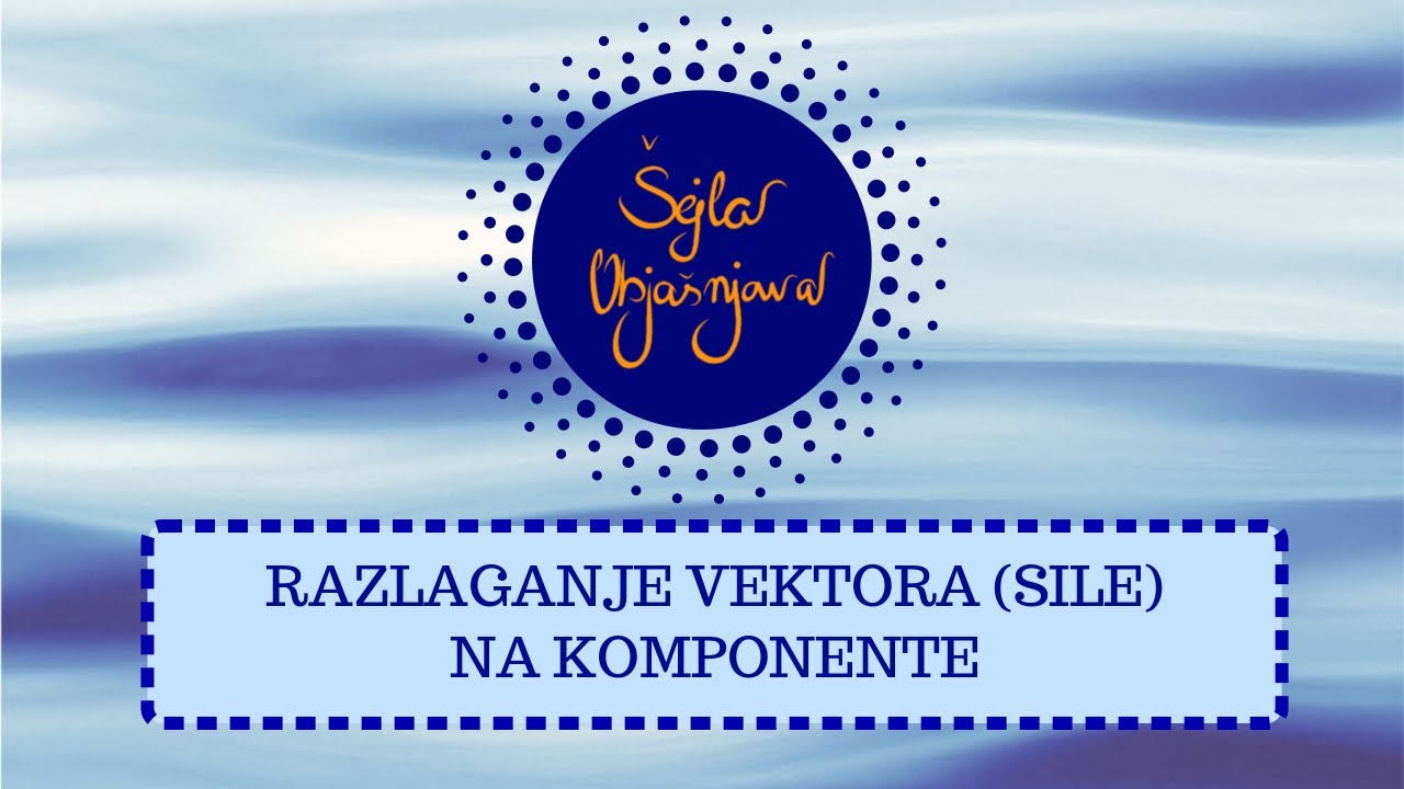 Razlaganje vektora (sile) na komponente | DINAMIKA