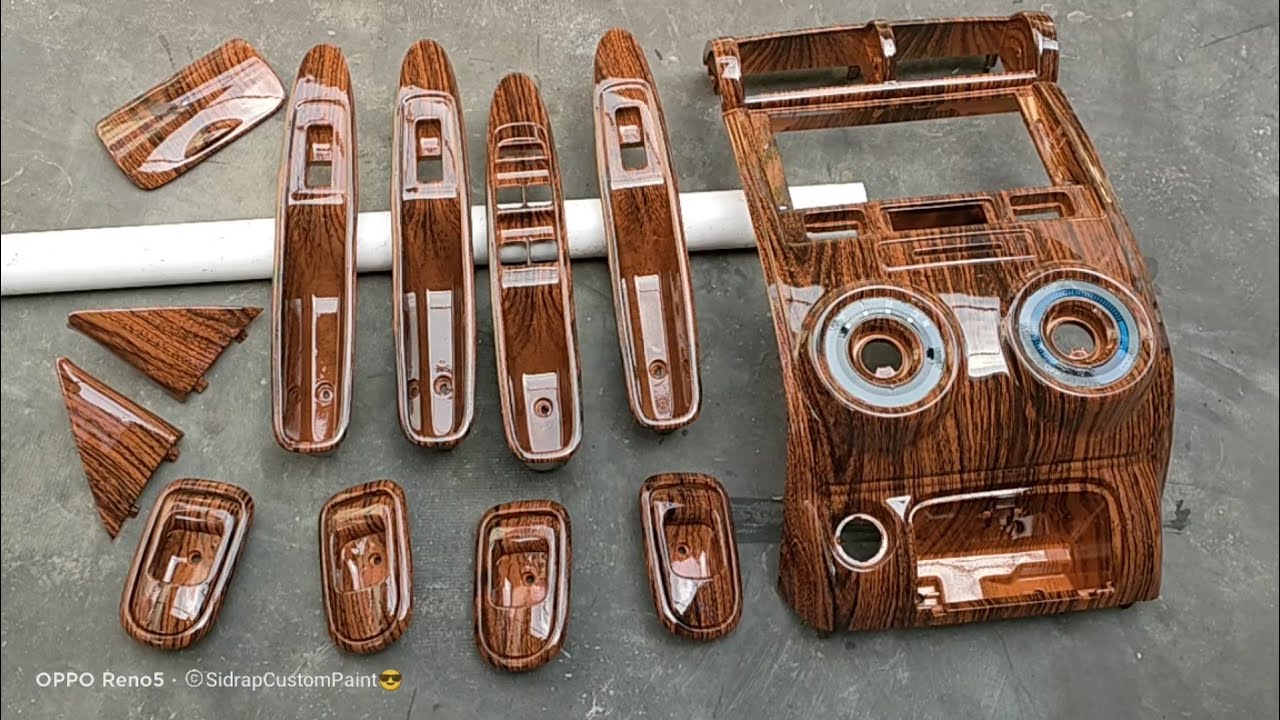 interior Toyota Avanza carbon water transfer printing motif kayu