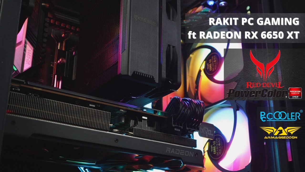 2022 RAKIT PC GAMING DENGAN RADEON RX 6650 XT ! ft ARMAGGEDDON TRON HOLO 5 & PCCOOLER PALADIN EX400S
