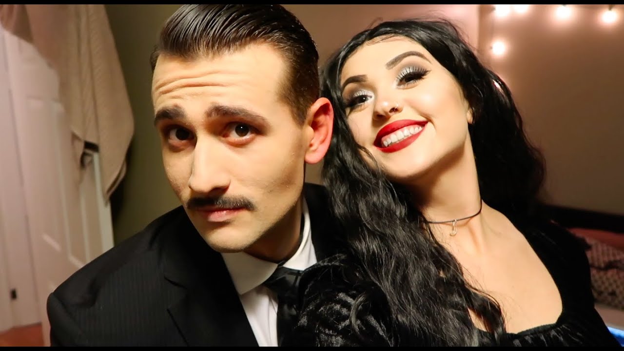 TURNING MY BOYFRIEND INTO GOMEZ ADDAMS | Addams Family Halloween Costume